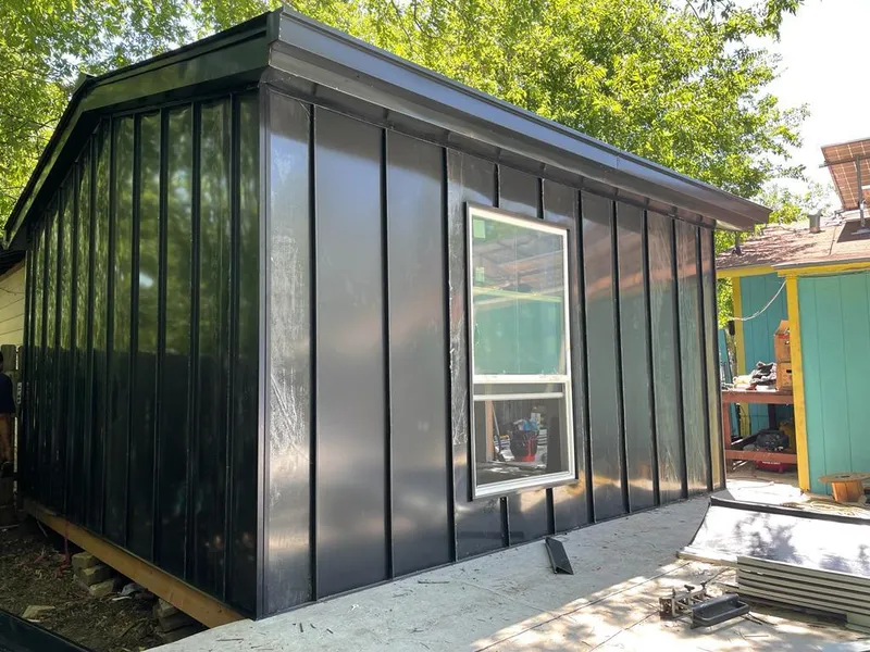 Black standing seam metal wall panels for Metal Roof Installation in Olmsted Falls